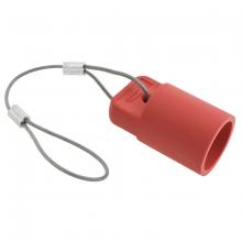Hubbell Wiring Device-Kellems HBLFCAPR - SINGLEPOLE, FEM CAP, RED